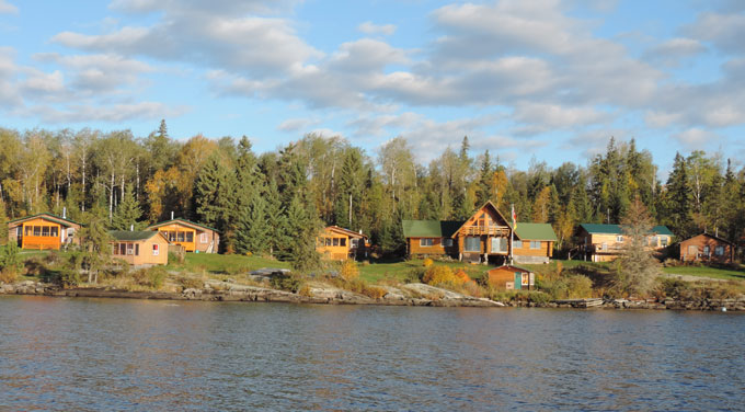 Fishing Lodge Accomodations - View from the lake