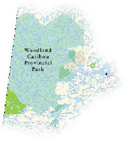 Woodland Caribou Park Map