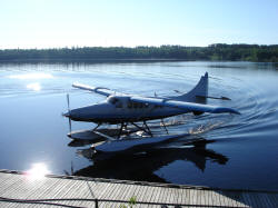 Float Plane Docking at Sydney Lake Lodge