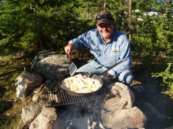 Plan for shore luch too - beans, fish batter and potatoes and onions